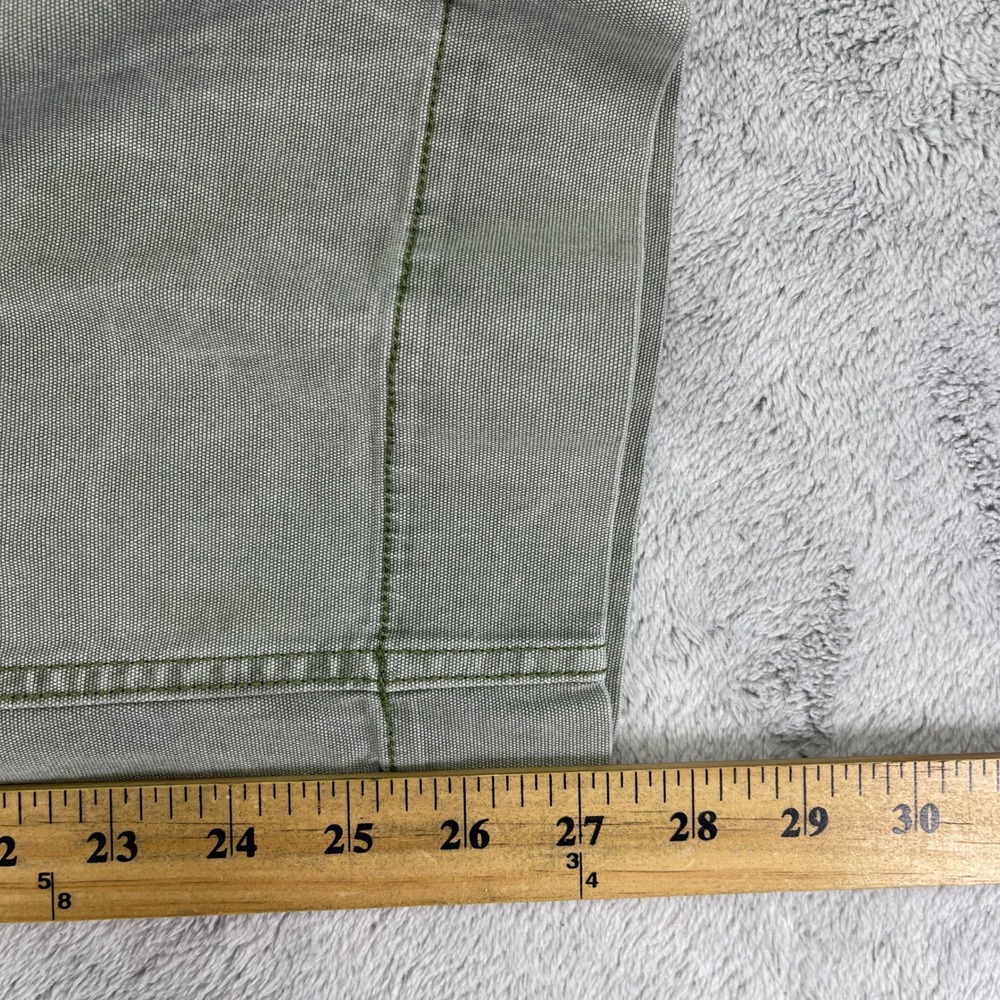 Old Navy Pants Women 14 Green Utility Carpenter High Waisted Cinch Back Canvas - Picture 14 of 16